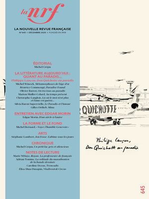 cover image of La Nouvelle Revue Française N° 645